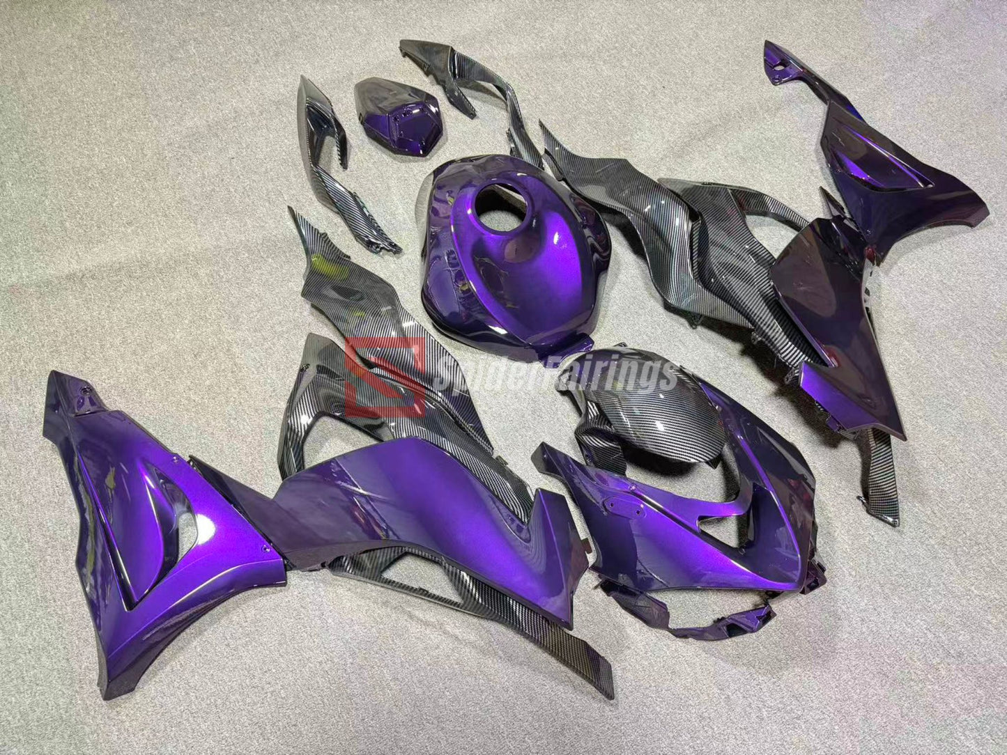 Glossy Midnight Purple and Carbon Fiber – Kawasaki ZX-6R 2024