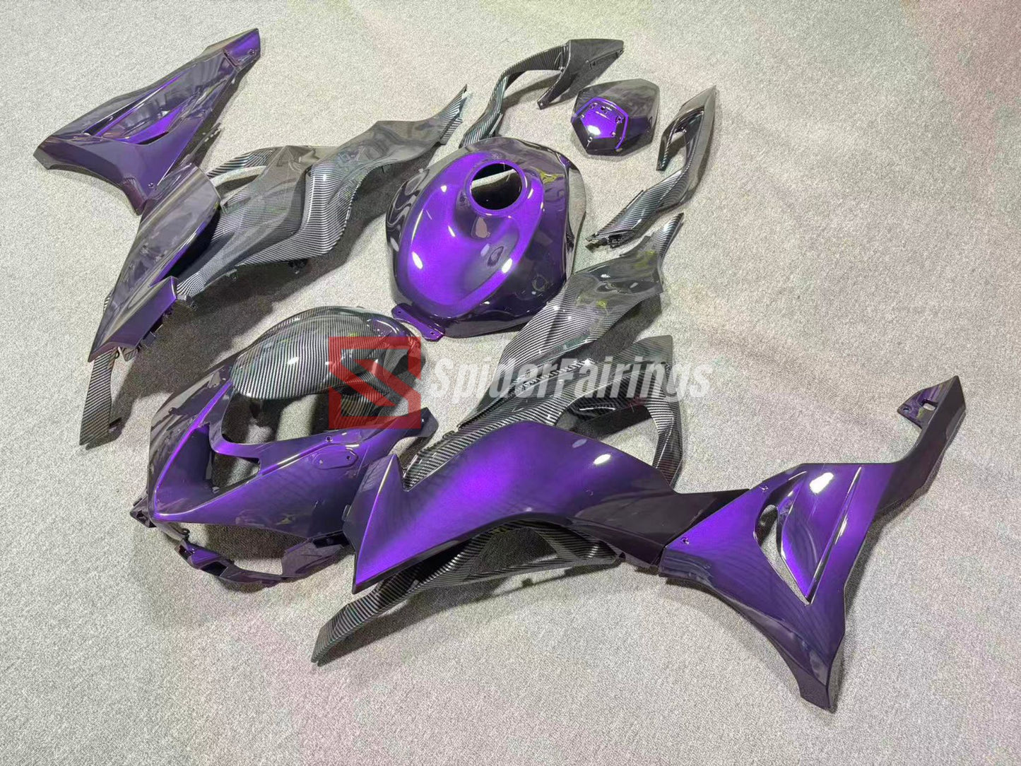Glossy Midnight Purple and Carbon Fiber – Kawasaki ZX-6R 2024