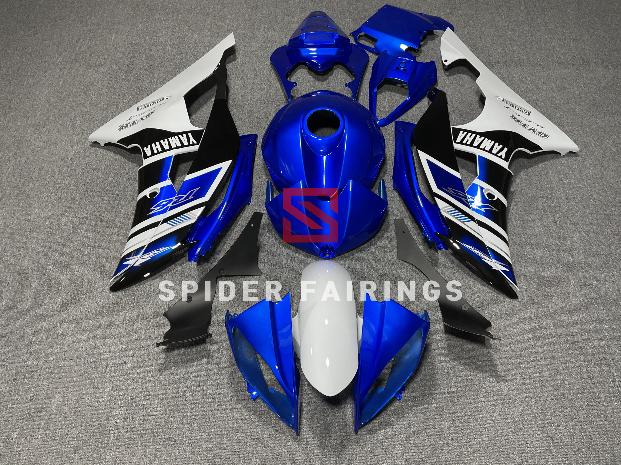 Blue,Black and White-Yamaha YZF R6 2008-2016 – SpiderFairings
