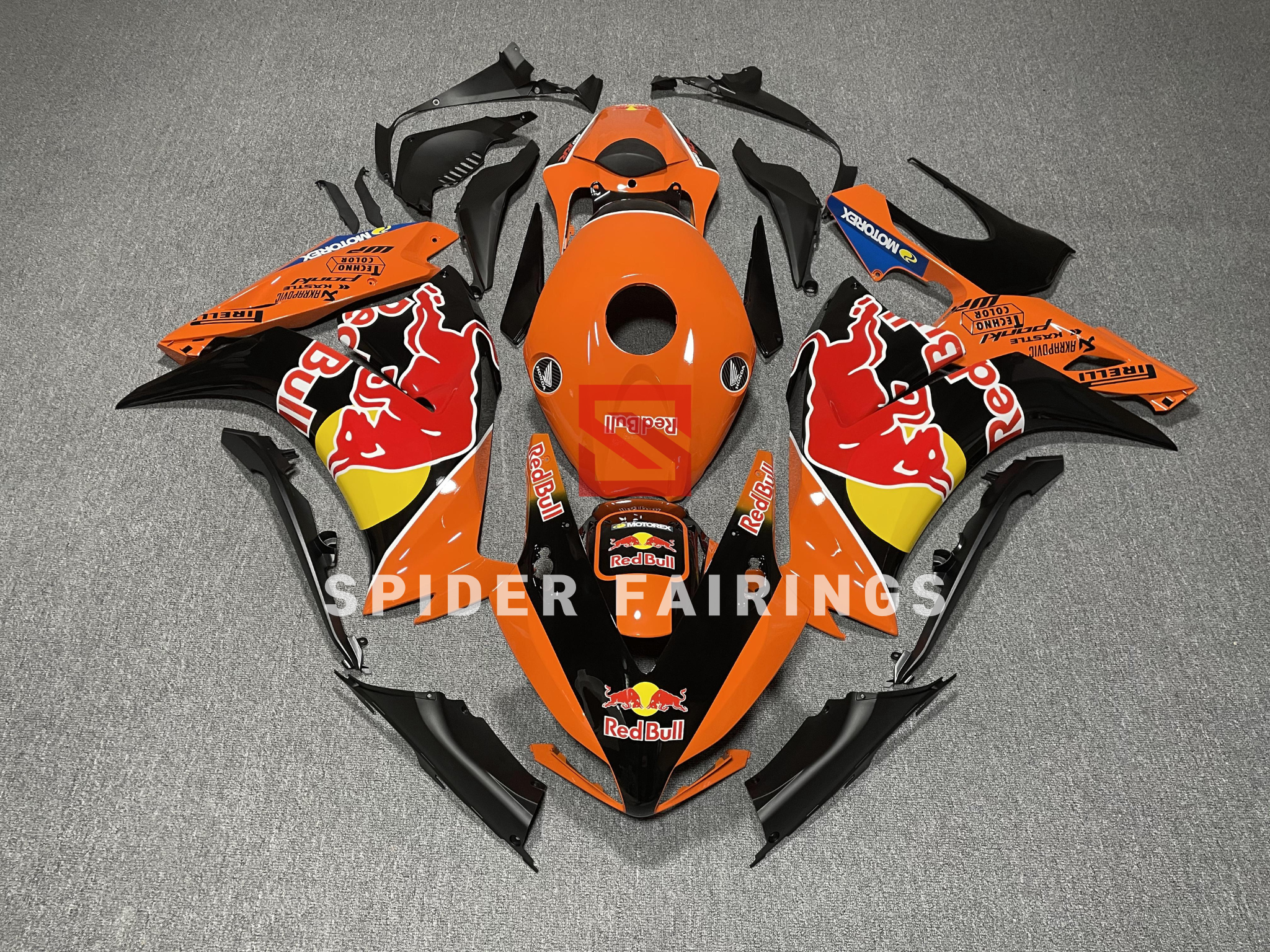 Gloss Orange and Black Red Bull-Honda CBR1000RR 2012-2016 Gloss Orange and Black Red Bull-Honda CBR1000RR 2012-2016