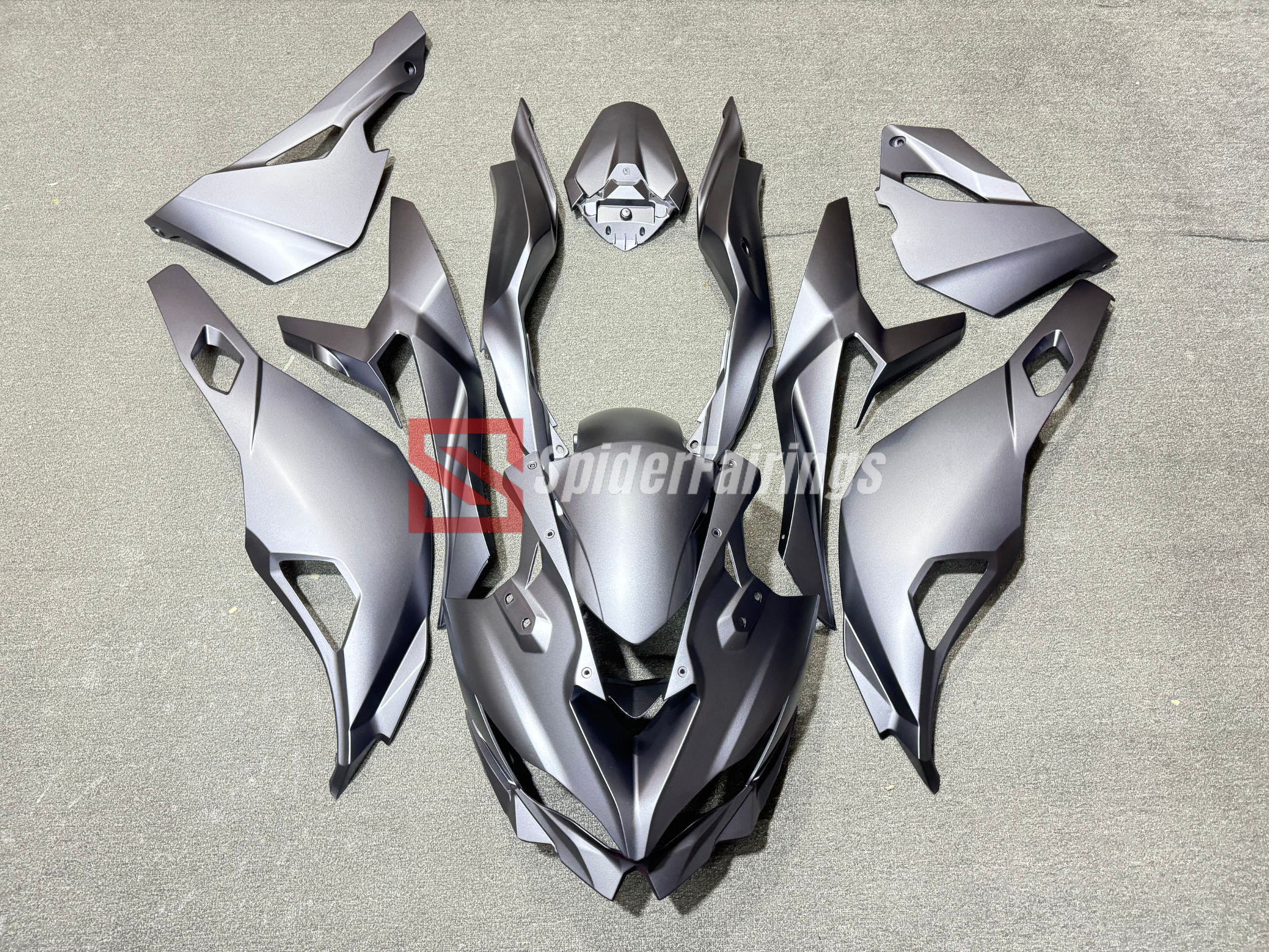 Iron Grey-Kawasaki ZX4RR Fairings 2020-2024 – SpiderFairings Iron Grey-Kawasaki ZX4RR Fairings 2020-2024 – SpiderFairings