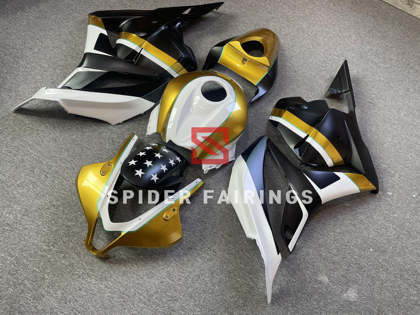 Golden and Black,White-Honda CBR600RR 2009-2012