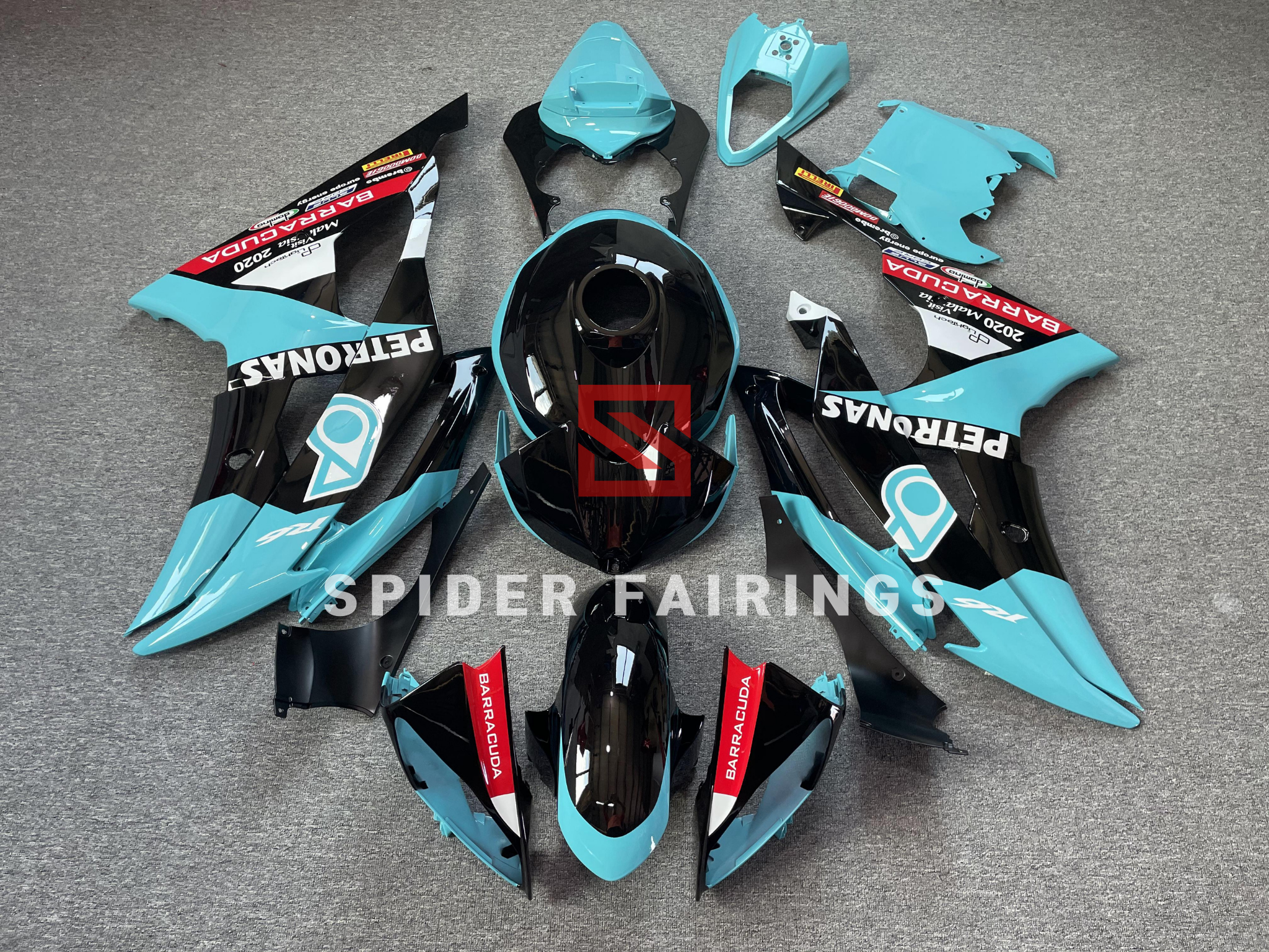 Petronas for Cyan and Black-Yamaha YZF R6 2008-2016 – SpiderFairings Petronas for Cyan and Black-Yamaha YZF R6 2008-2016 – SpiderFairings