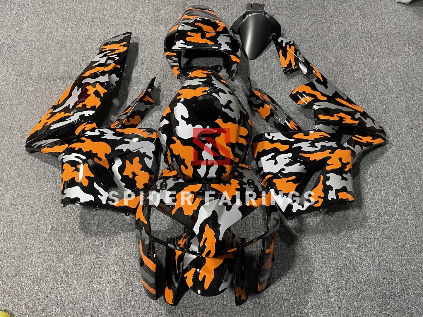 Orange and Silver Camouflage-Honda CBR600RR 2005-2006