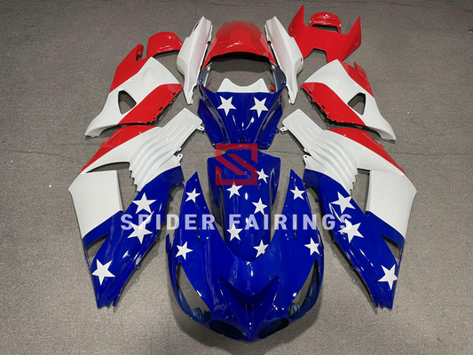 Blue and White Five-Pointed Star-Kawasaki ZX-14R 2006-2011