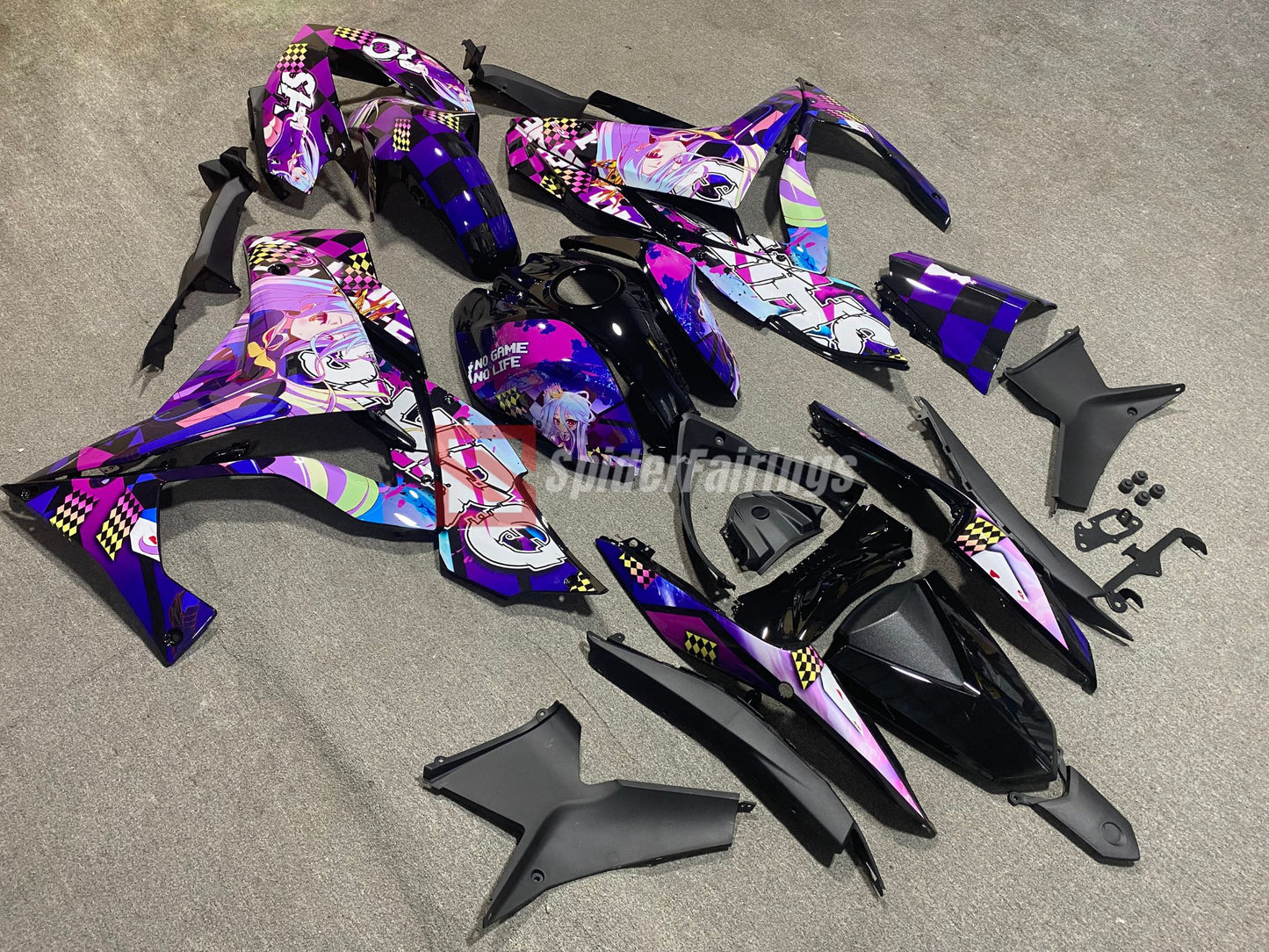 Custom No Game No Life Fairing Kits-Yamaha R3 2014-2018