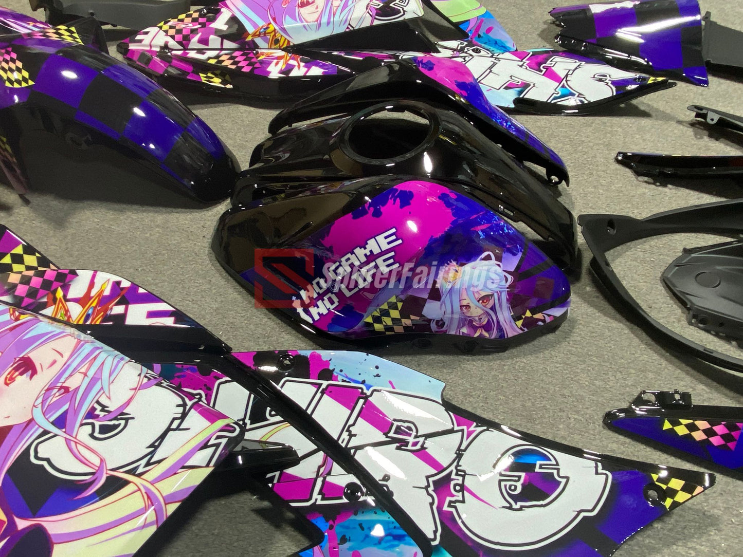 Custom No Game No Life Fairing Kits-Yamaha R3 2014-2018
