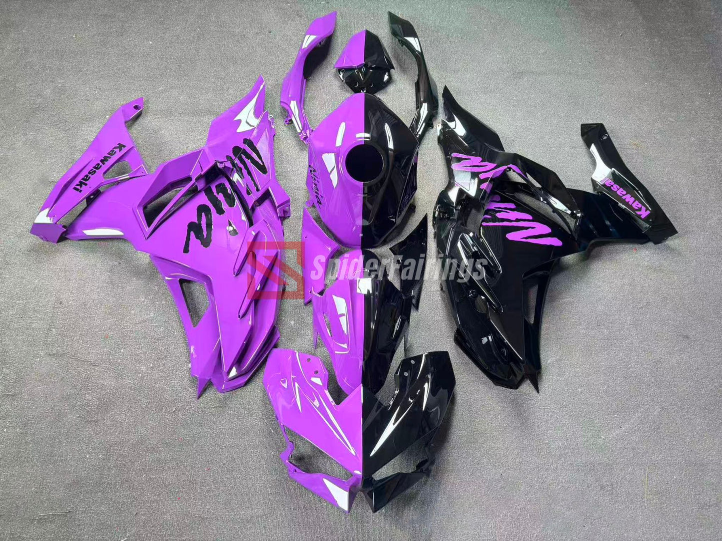 Gloss Purple and Black Kawasaki Ninja500 2024-2025