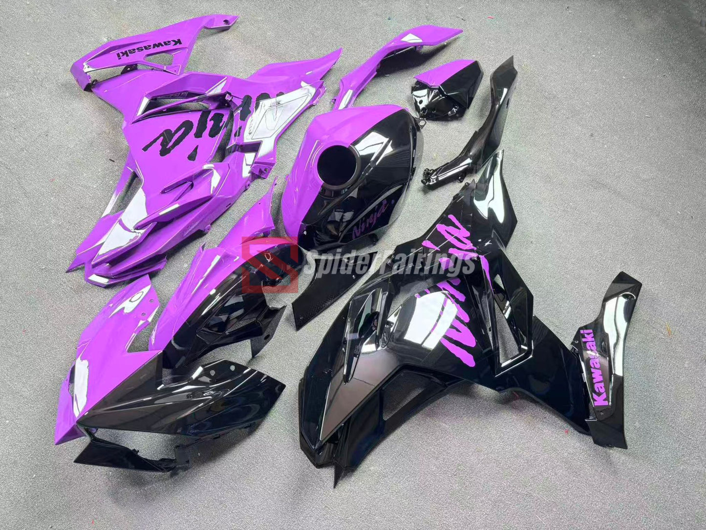 Gloss Purple and Black Kawasaki Ninja500 2024-2025