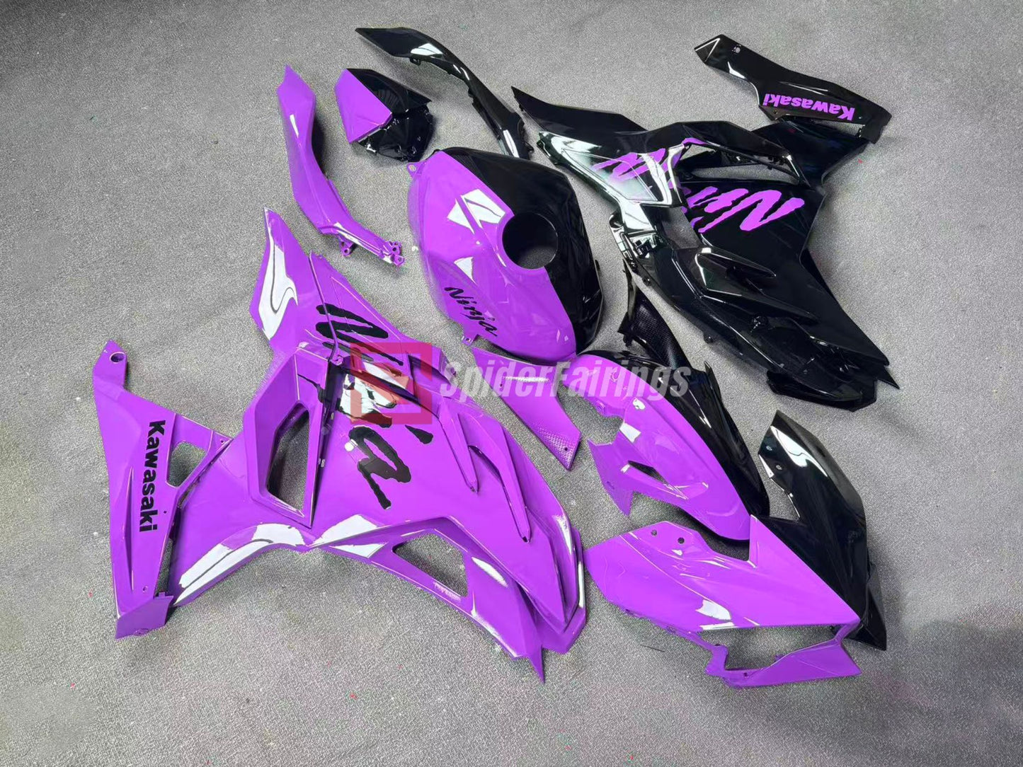 Gloss Purple and Black Kawasaki Ninja500 2024-2025