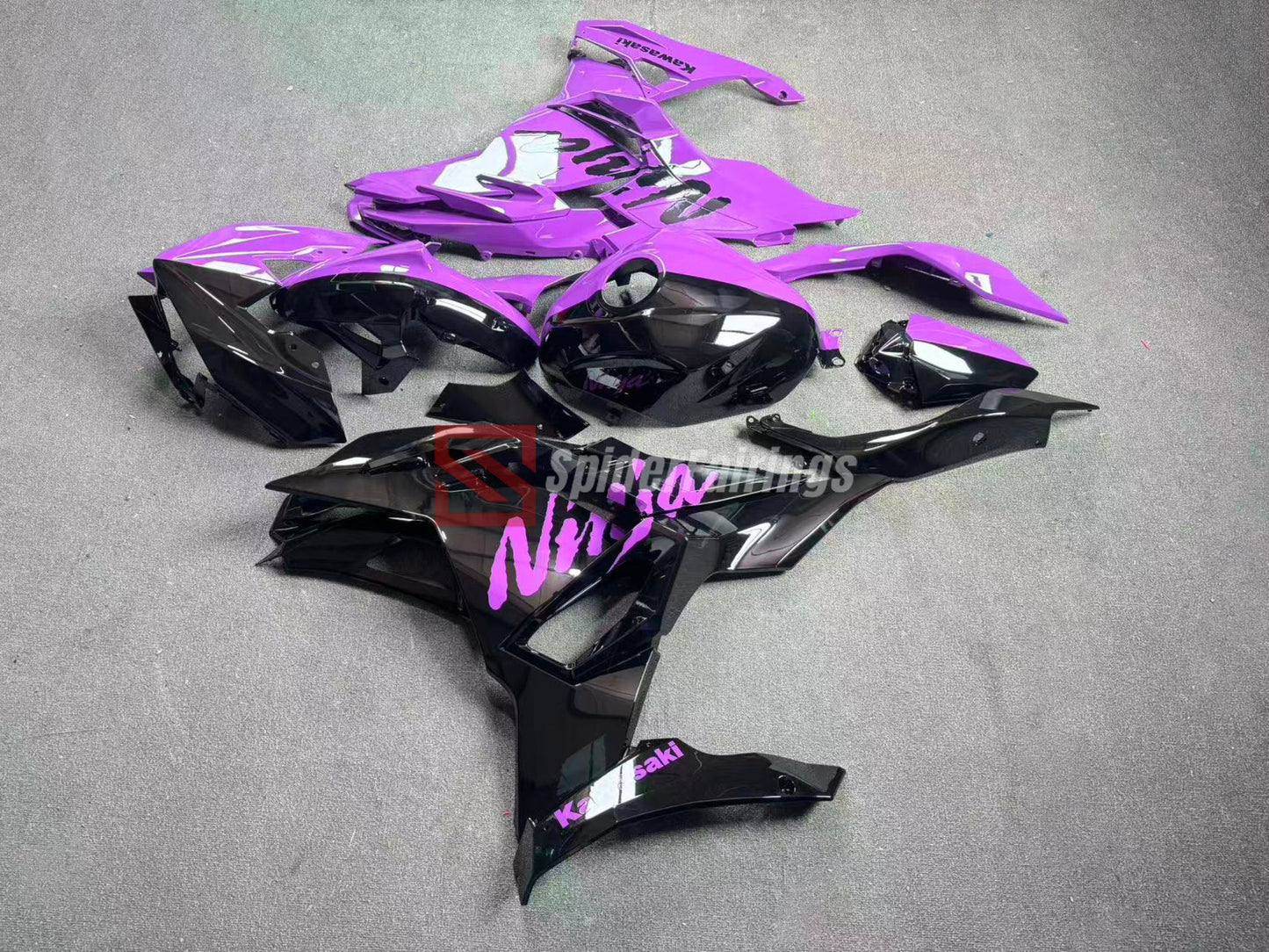 Gloss Purple and Black Kawasaki Ninja500 2024-2025