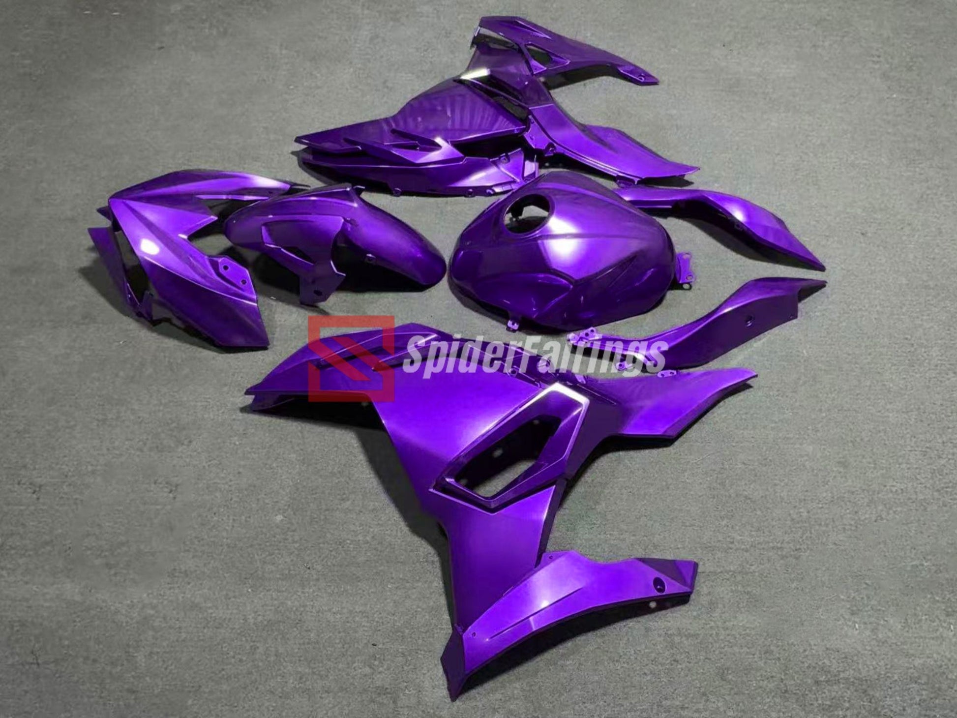 Purple Kawasaki Ninja500 2024-2025