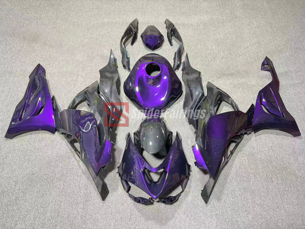 Glossy Midnight Purple and Carbon Fiber – Kawasaki ZX-6R 2024