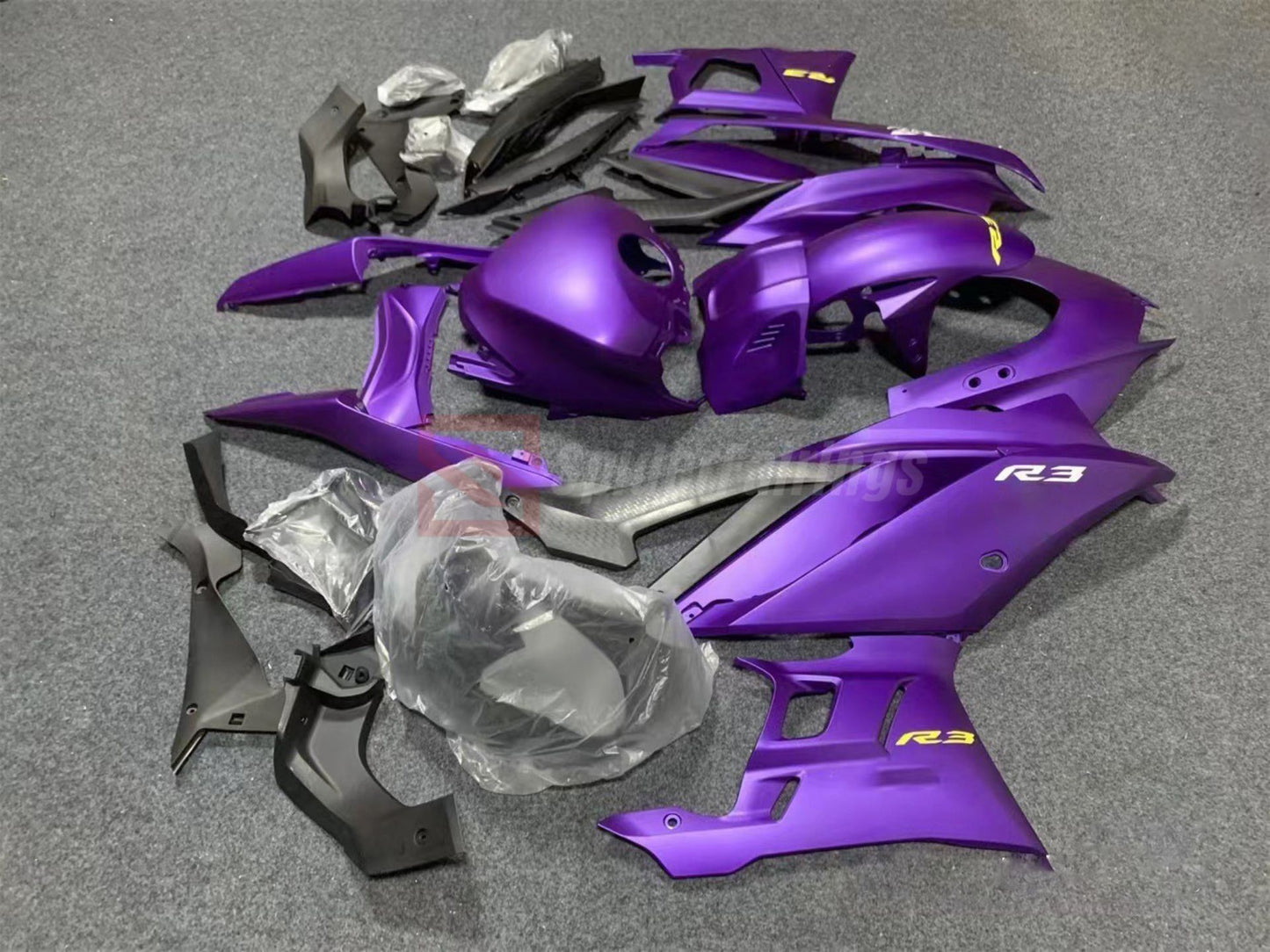 01 Matte Purple-Yamaha R3 2019-2024