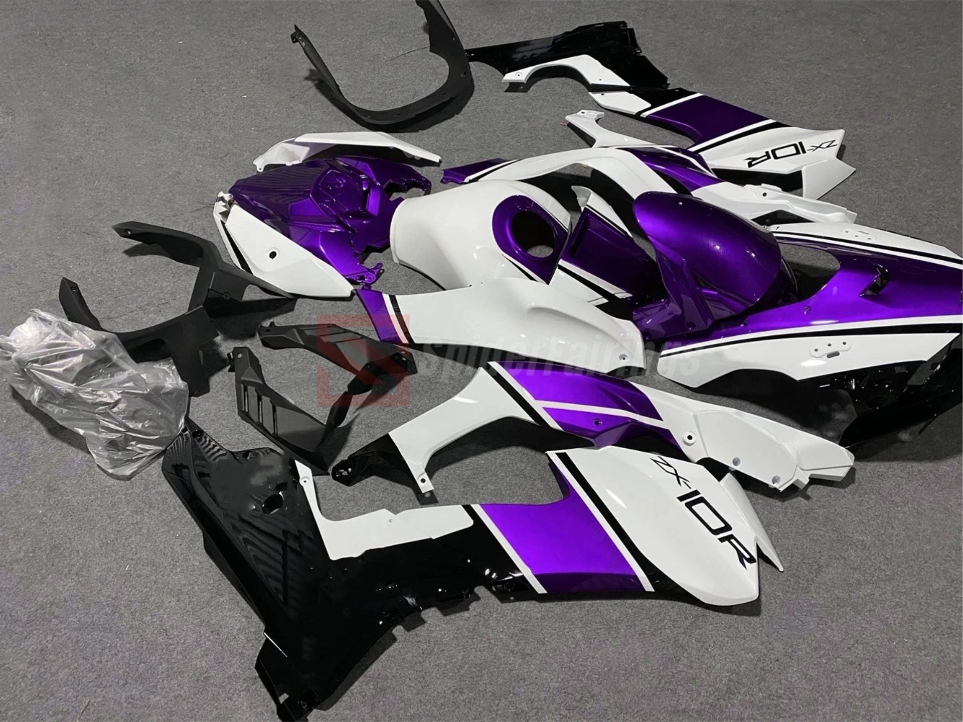 Purple and White-Kawasaki ZX-10R 2021-2025 – SpiderFairings