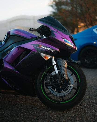 Carbon Fiber Purple-Kawasaki ZX-6R 2007-2008