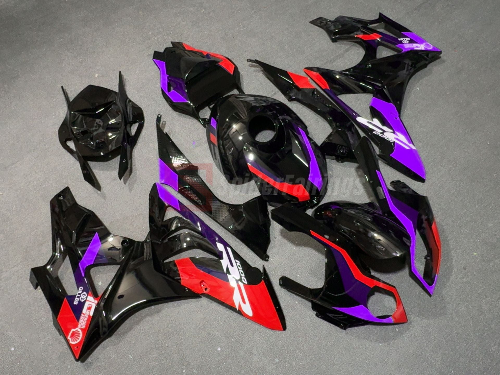 Gloss Purple Red and Black-BMW S1000RR 2009-2014