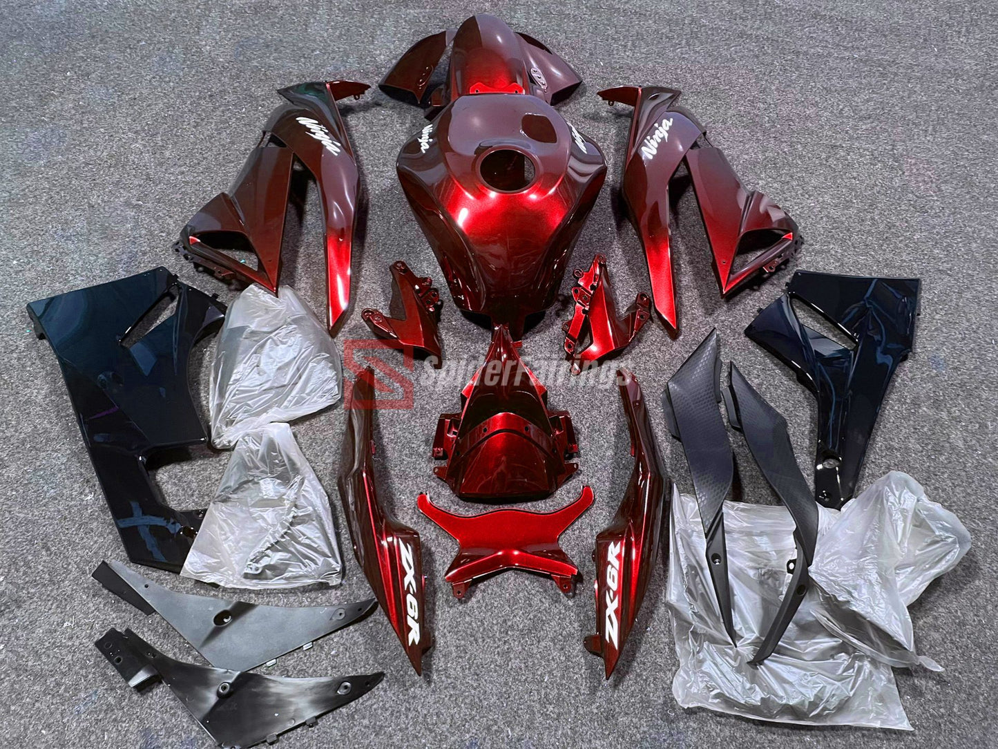 Metallic Red-Kawasaki ZX-6R 2009-2012