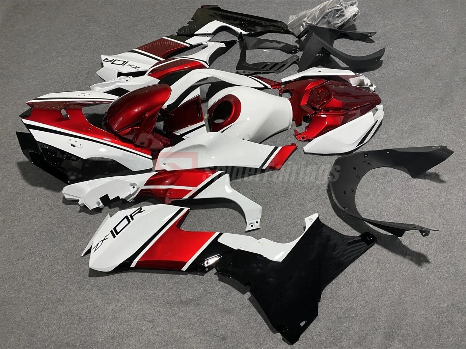 Candy Red and White-Kawasaki ZX-10R 2021-2025 – SpiderFairings