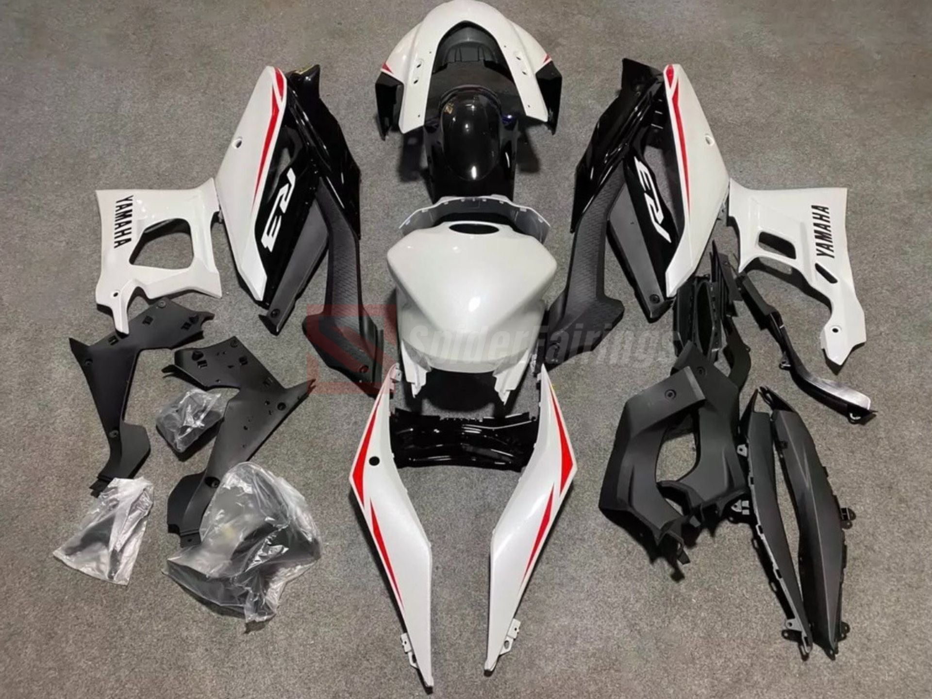 r3ページ Yamaha YZF R3 YZFR3 RH Right Side Center Side Panel Matte Black