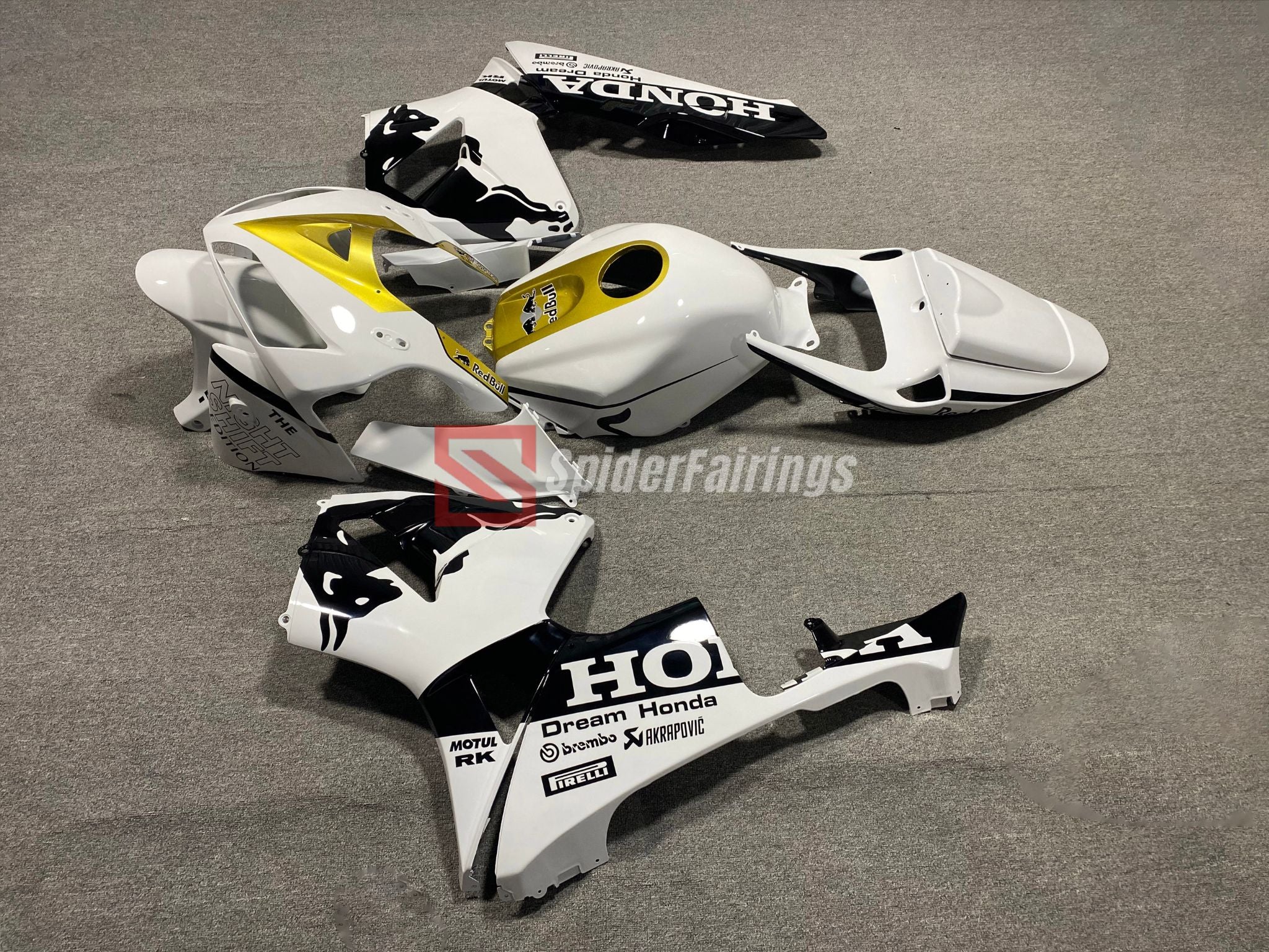 Black Red Bull-Honda CBR600RR 2005-2006-SpiderFairings