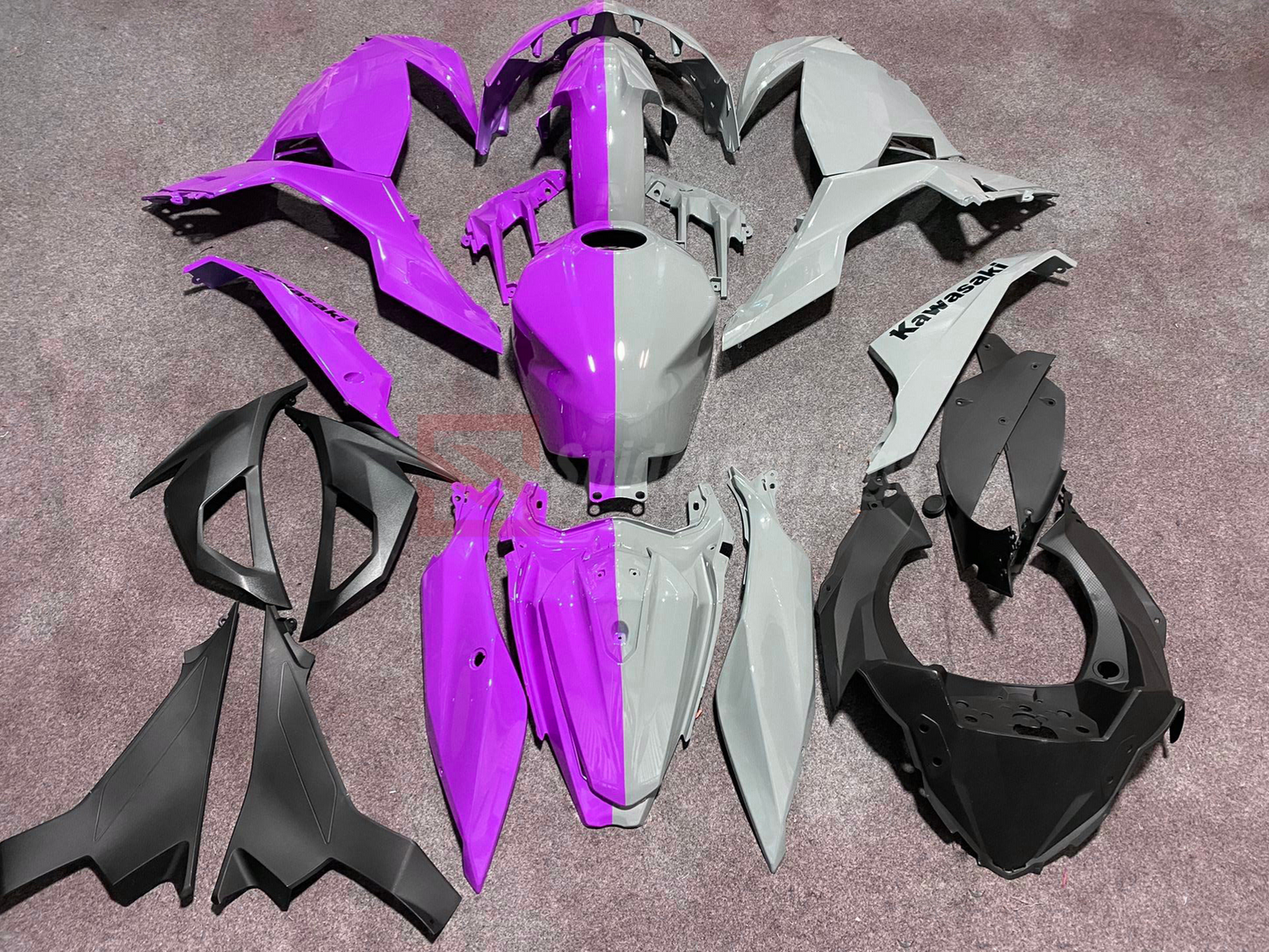 Purple and Grey-Kawasaki Ninja400 2018-2023