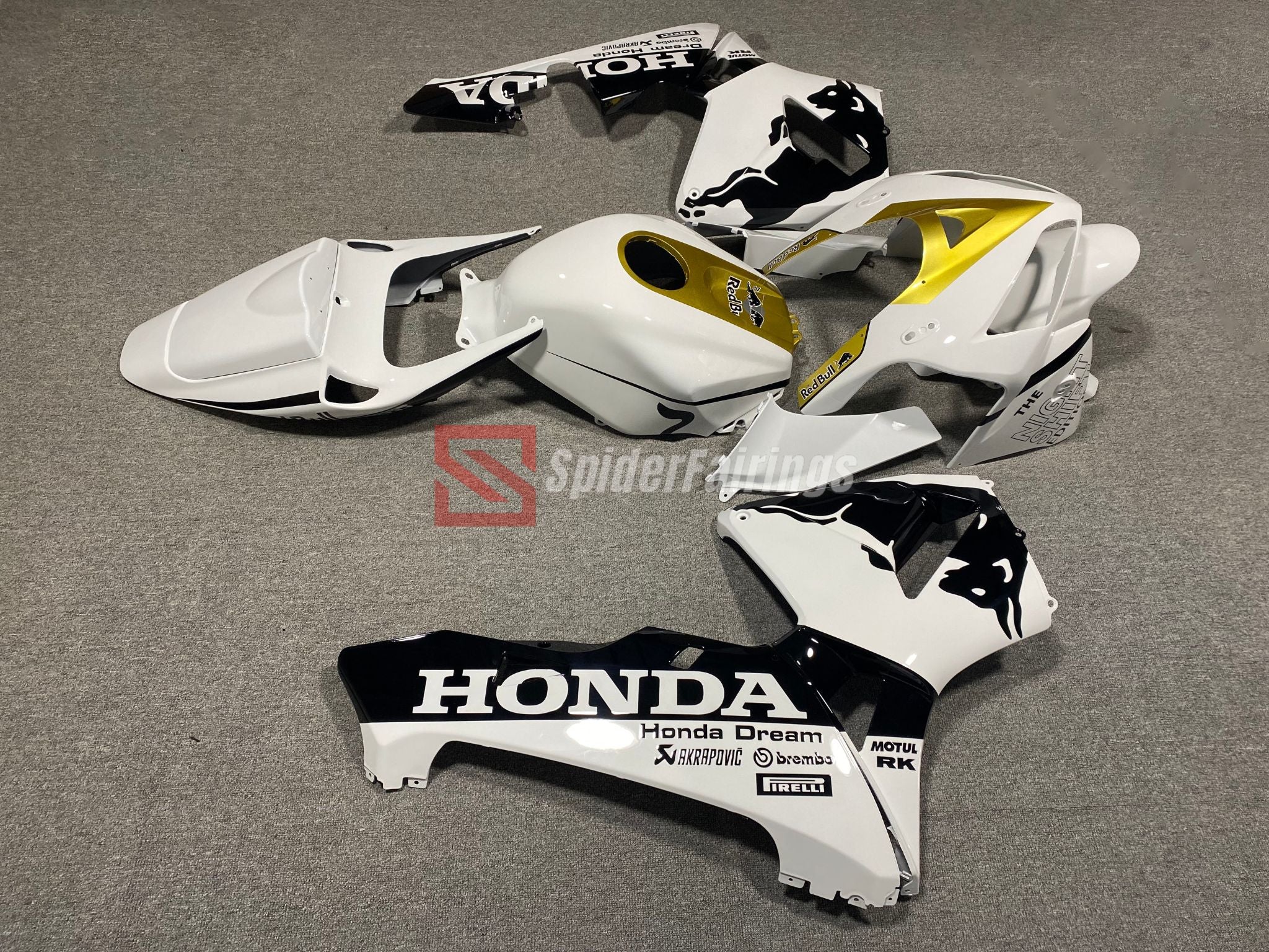 Black Red Bull-Honda CBR600RR 2005-2006-SpiderFairings