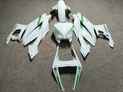 White and Green-Yamaha R3 2019-2024