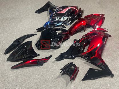 Black Venom Bloodsplatter Fairings for 2025 Kawasaki Ninja 650