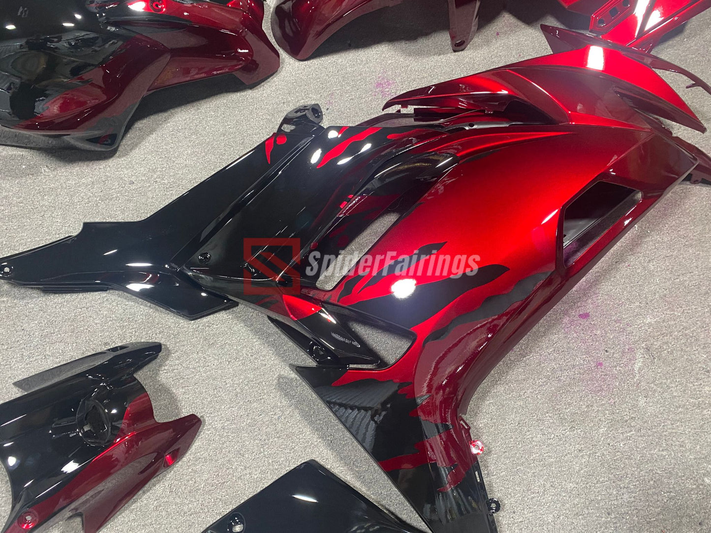 Black Venom Bloodsplatter Fairings for 2025 Kawasaki Ninja 650