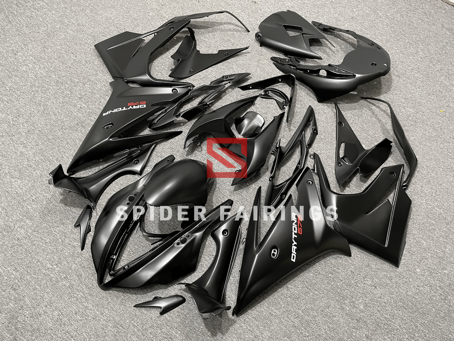 Flat Black Triumph Daytona 675 13-16 - SpiderFairings