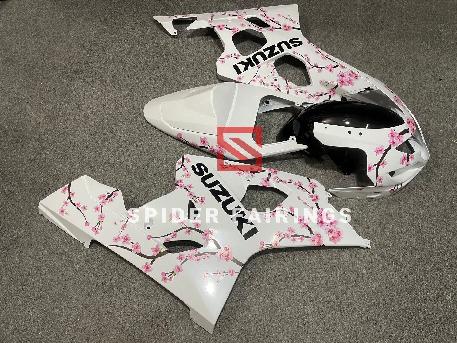 Gloss White Cherry blossom-Suzuki GSXR600-750 2004-2005