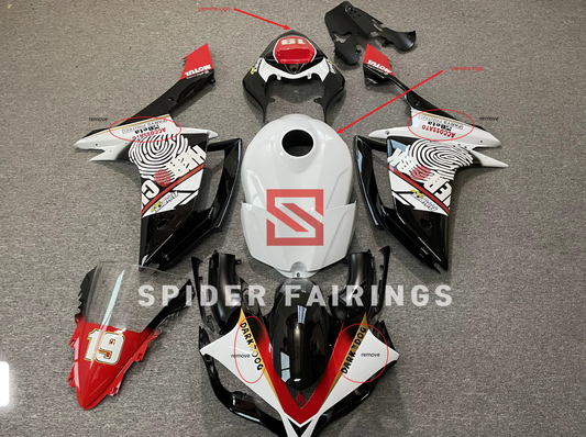 Red,White and Black-Yamaha YZF R1 2007-2008 (For Muhammad)