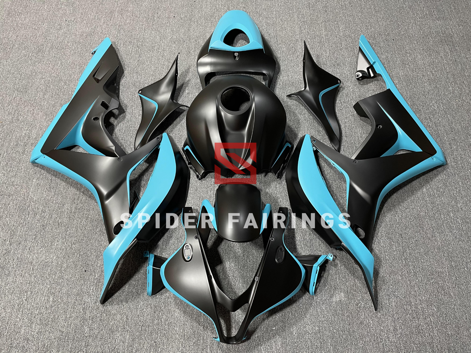 Matte Black and SkyBlue-Honda CBR600RR 2007-2008