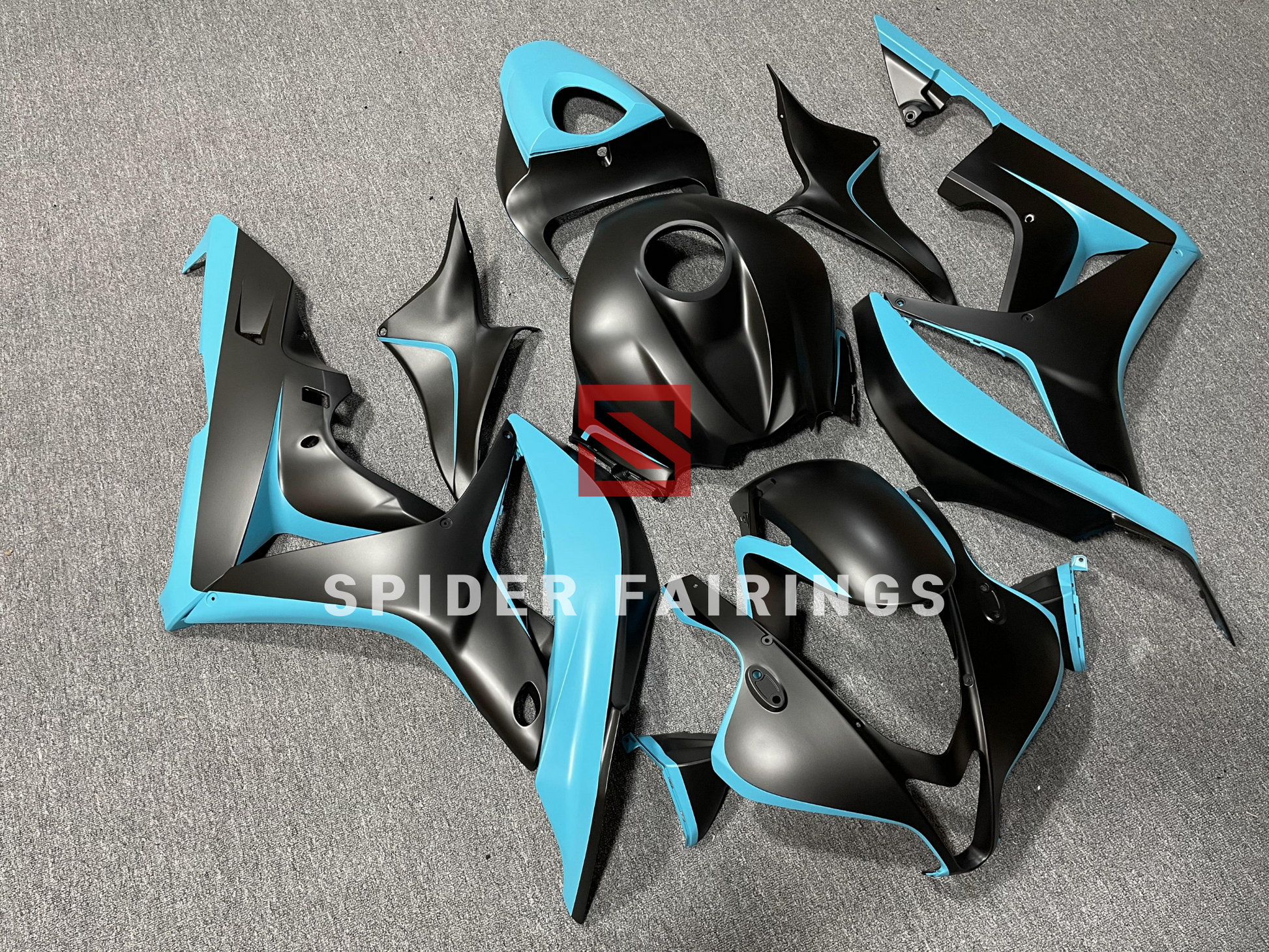 Matte Black and SkyBlue-Honda CBR600RR 2007-2008