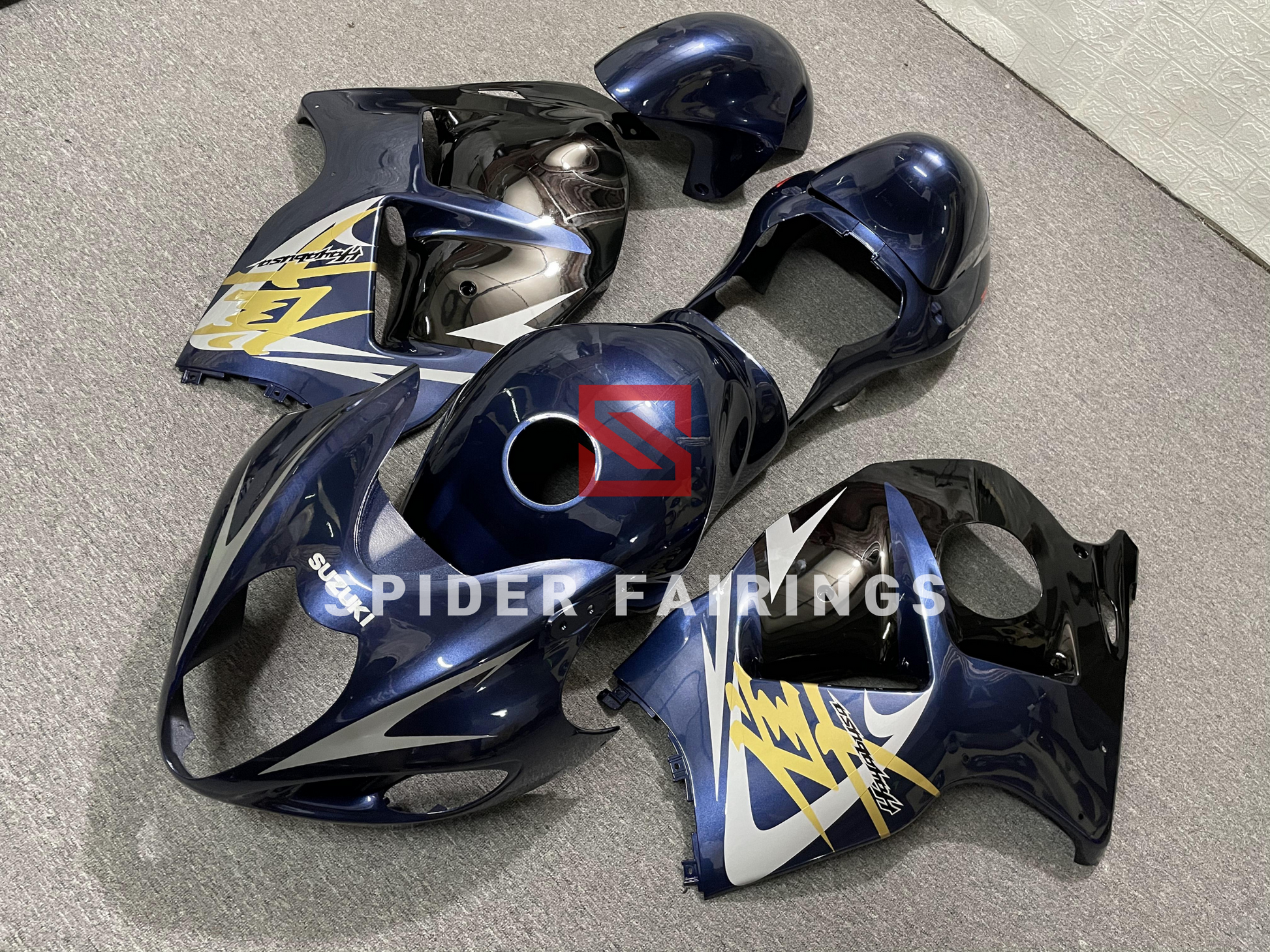 Dark Blue and Black-Suzuki GSXR1300 1997-2007