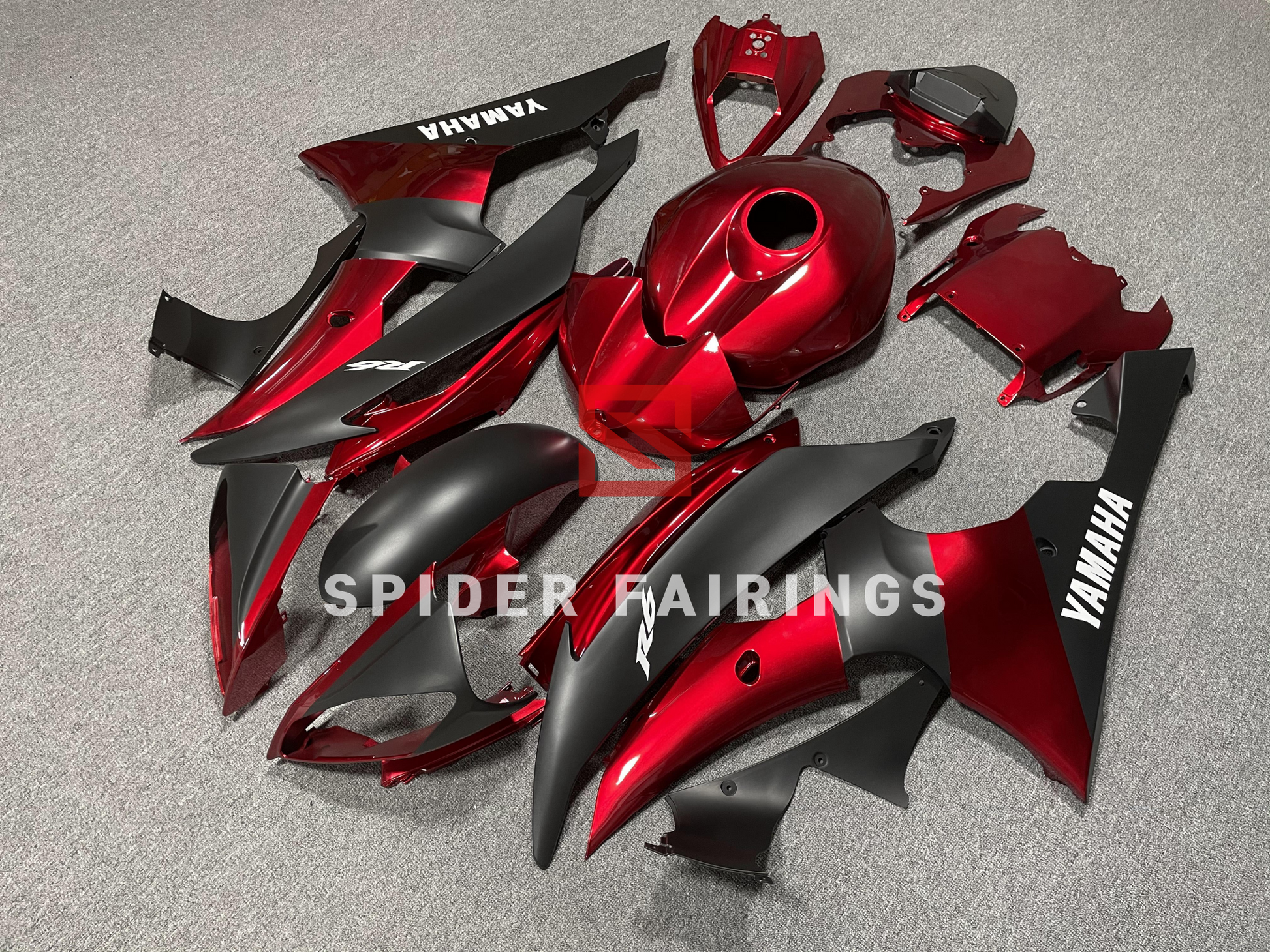 Gloss Red and Black-Yamaha YZF R6 2008-2016