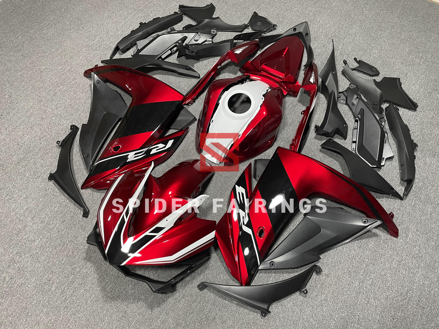 Gloss Red and Black-Yamaha Y-R25/R3 2014-2018