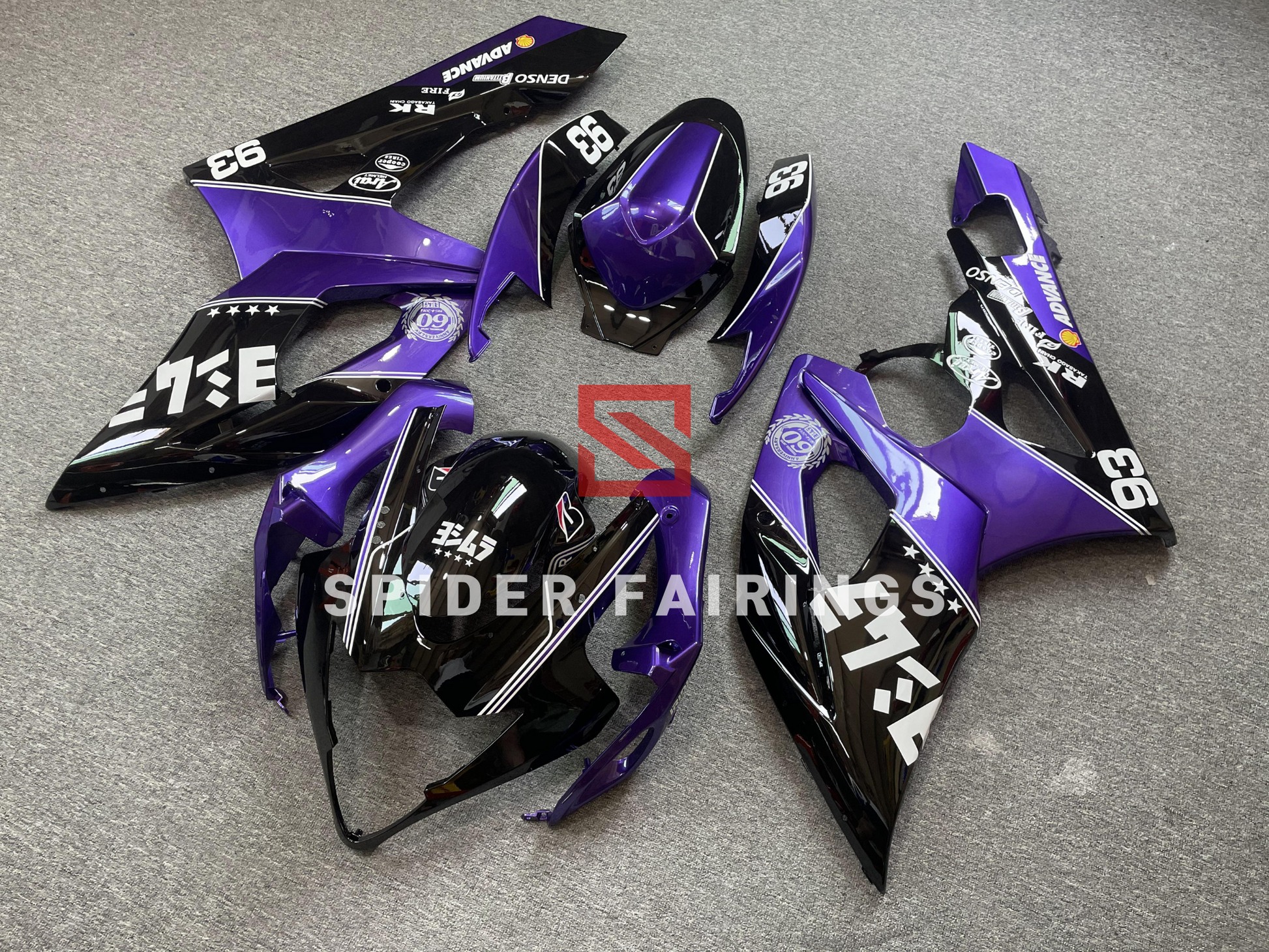 Gloss Purple and Black-Suzuki GSXR1000 2005-2006