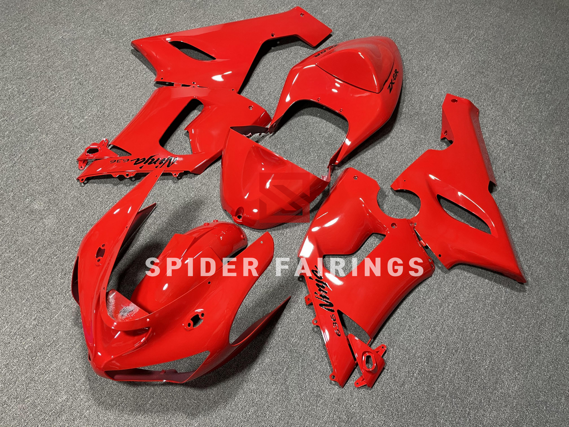 Gloss Red-Kawasaki ZX-6R 2005-2006