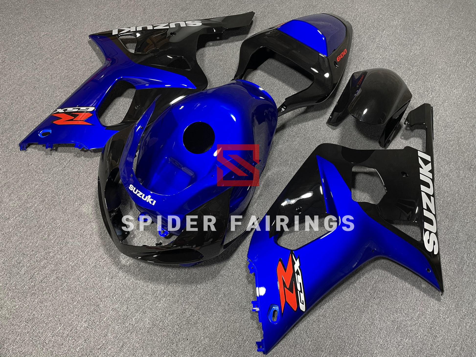 Gloss Blue and Black-Suzuki GSXR600-750 2001-2003