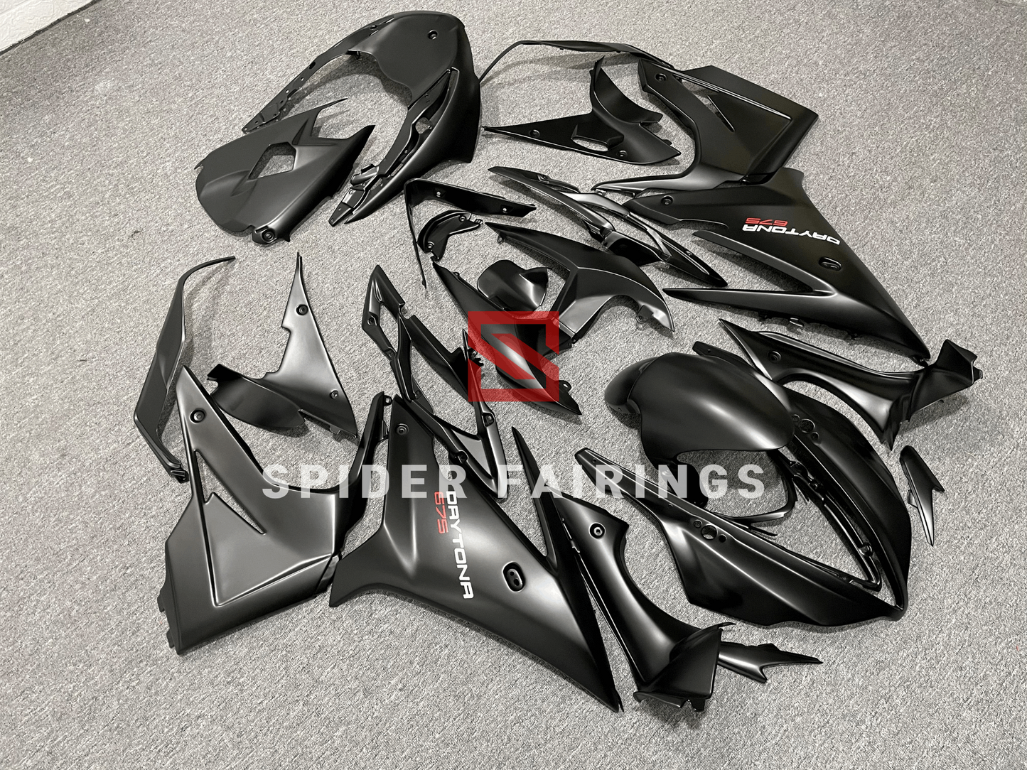 Flat Black Triumph Daytona 675 13-16 - SpiderFairings