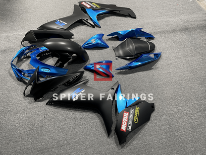 Matte Black and Blue-Suzuki GSXR600-750 2011-2019