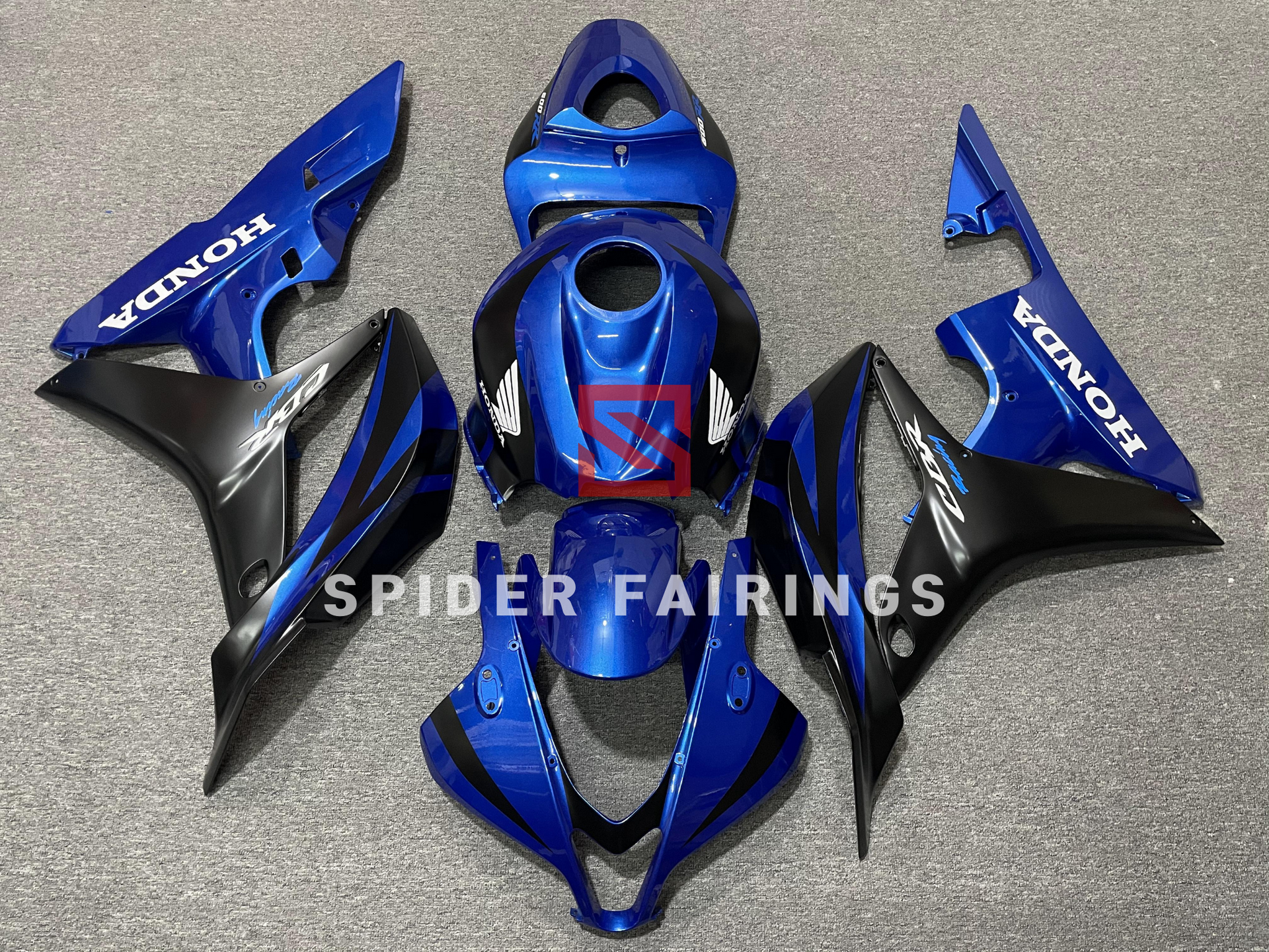 Gloss Blue&Black-Honda CBR600RR 2007-2008-SpiderFairings
