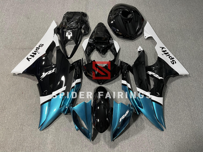 White,Black and Cyan-Yamaha YZF R6 2008-2016