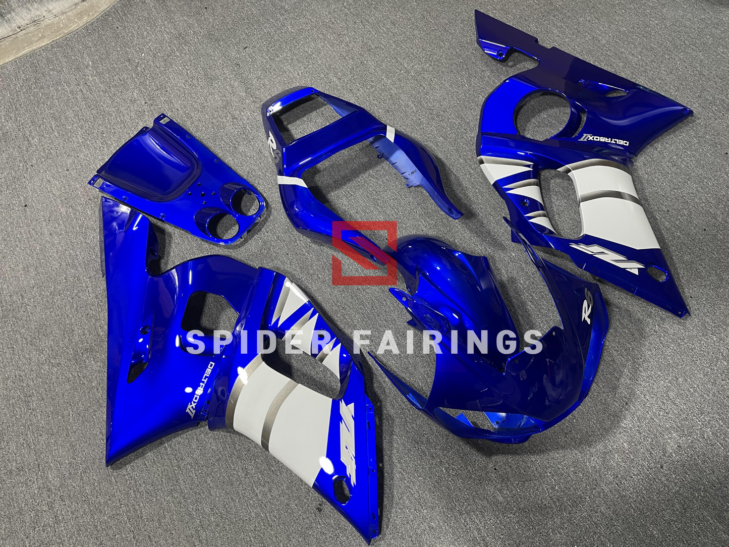 Gloss Blue and White-Yamaha YZF R6 1998-2002