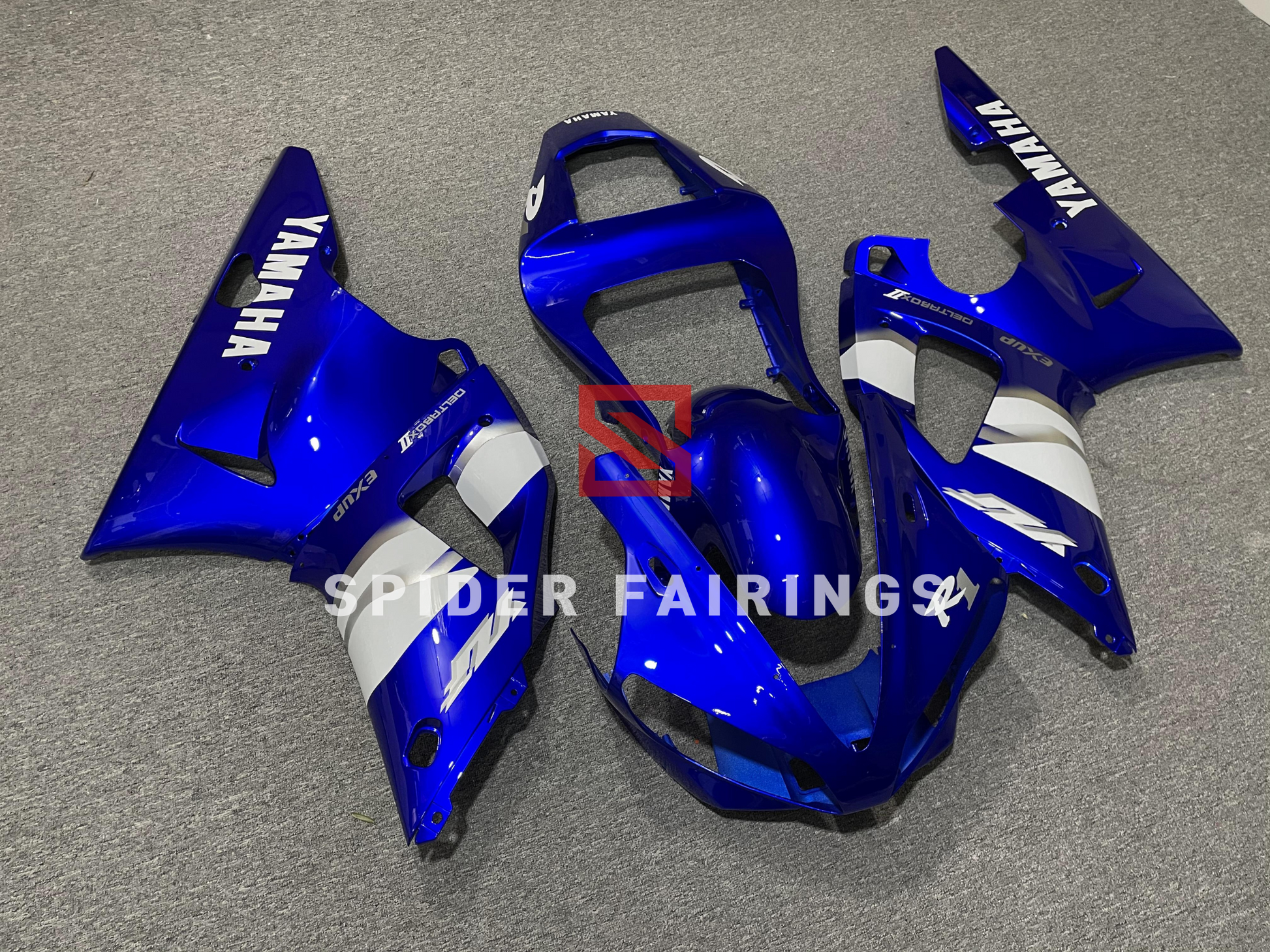 Gloss Blue and White-Yamaha YZF R1 2000-2001