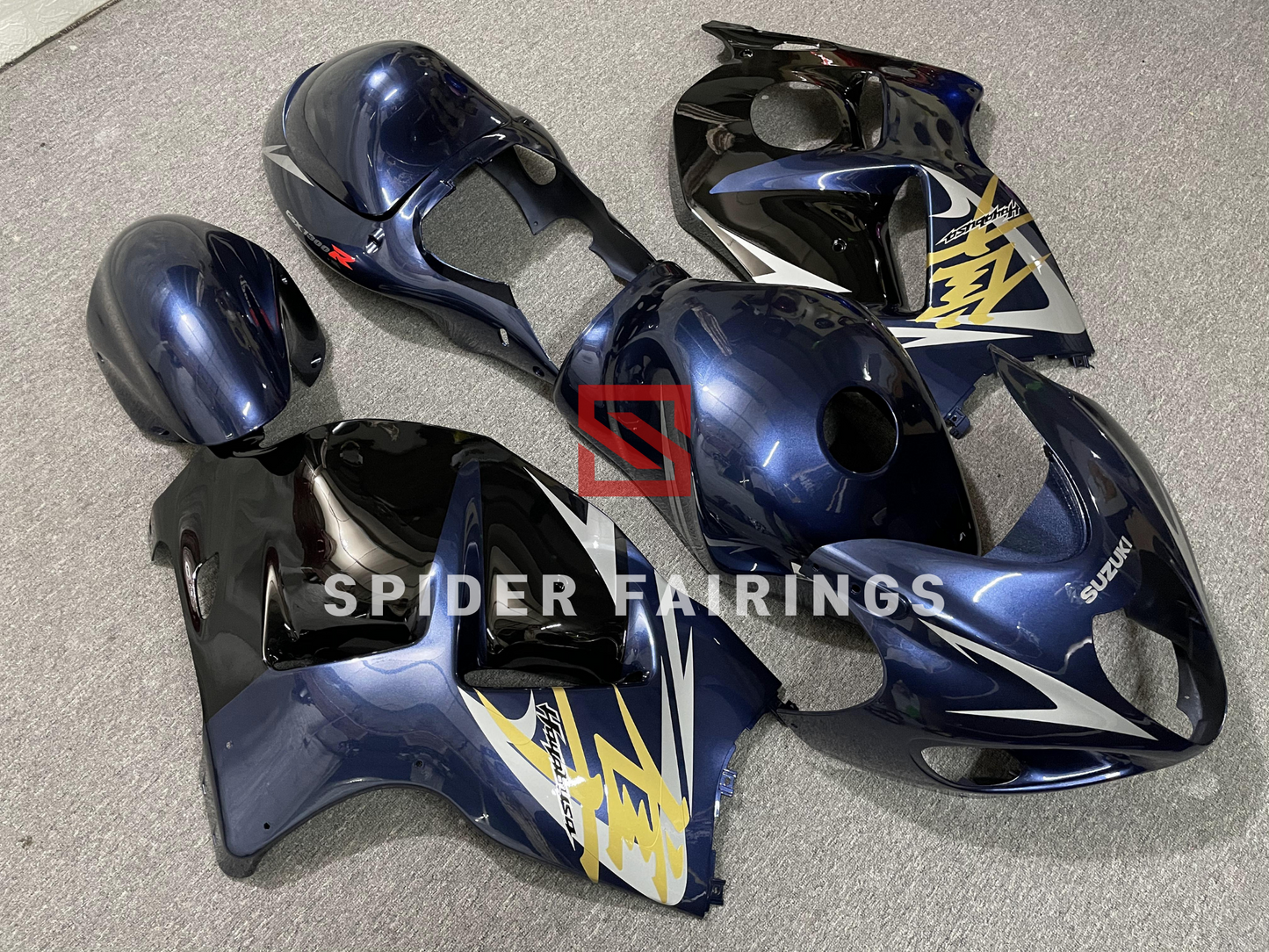 Dark Blue and Black-Suzuki GSXR1300 1997-2007