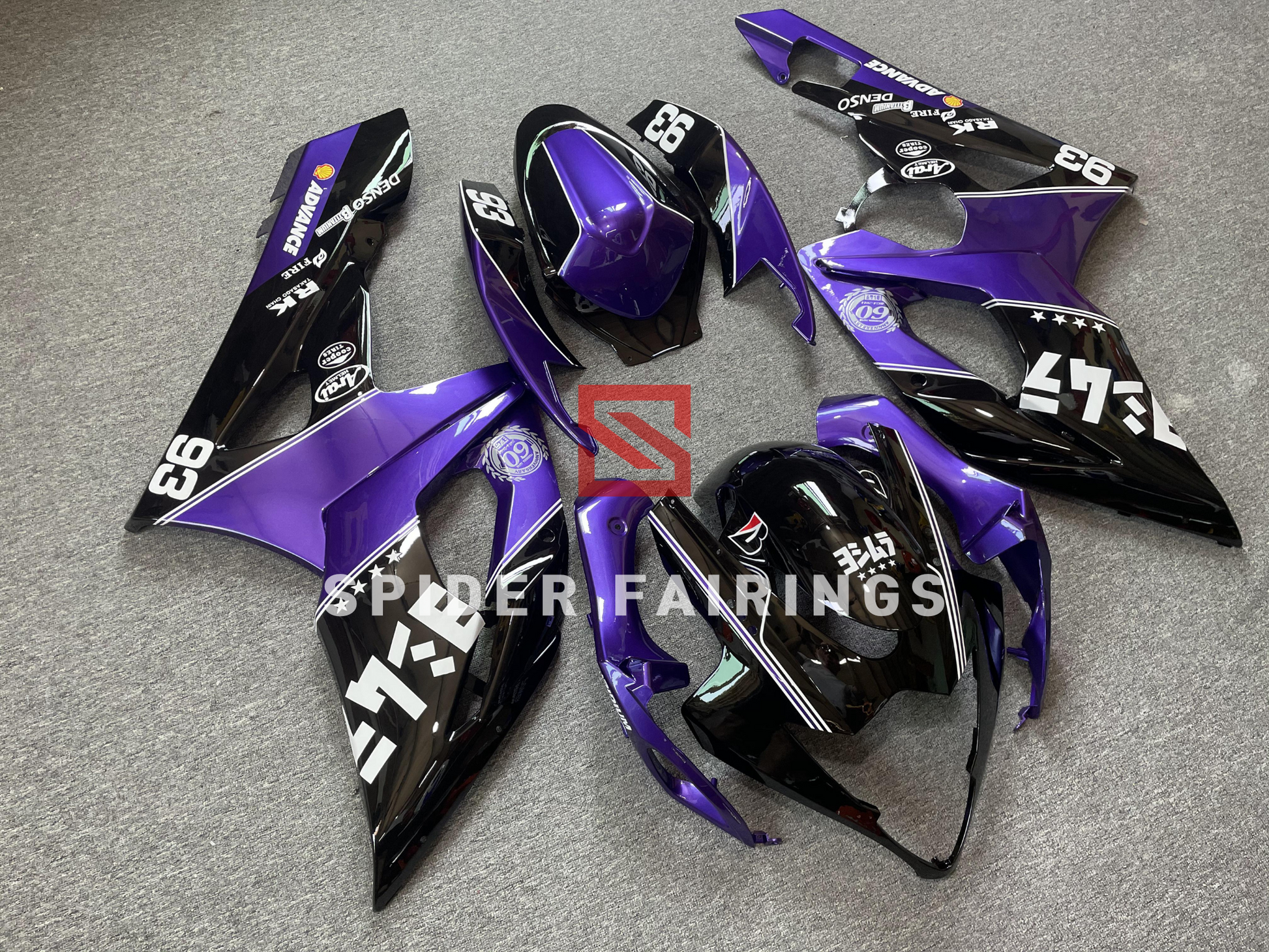 Gloss Purple and Black-Suzuki GSXR1000 2005-2006