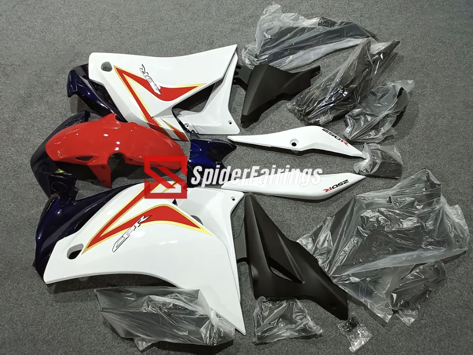 Gloss White and Red-Honda CBR 250R 2011-2014